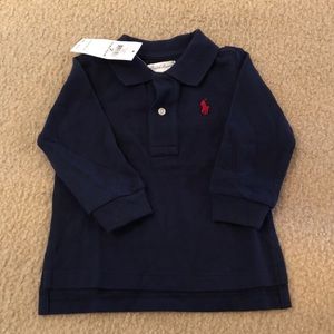 Ralph Lauren baby boy navy blue polo shirt 9 mo